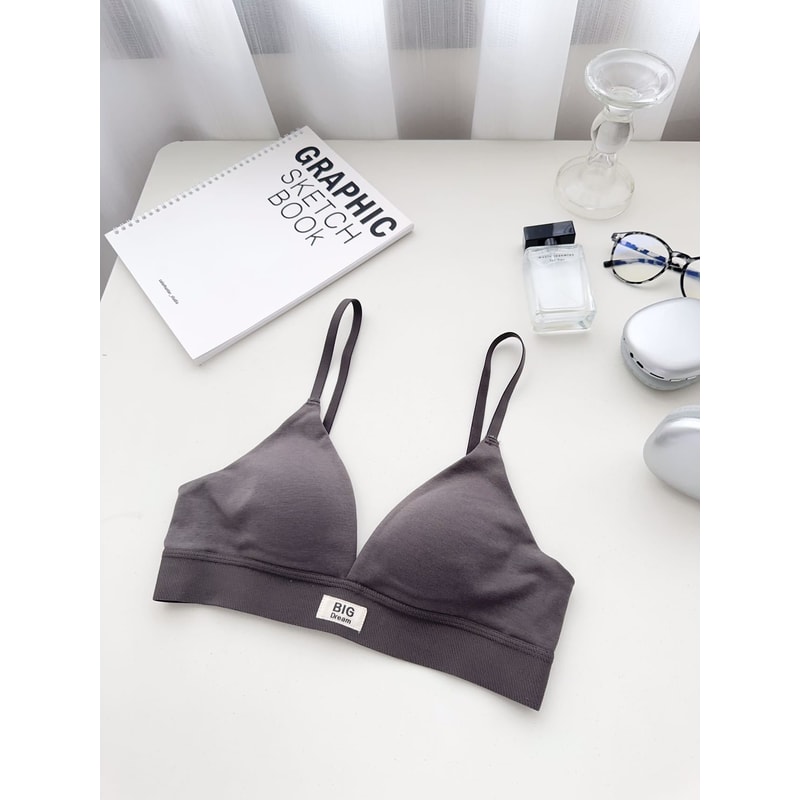 Comfortable WireFree Bra Sexy Beautiful Back Underwear French Triangle Cup Womens Bra Small Chest F 6