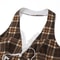 Halterneck Plaid Print Crop Top For Women Vneck Backless Lace Slim Tank Top With Bow Embellishment