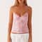 Summer Glitter V Neck Rhinestone Cami Tank Sequin Halter Crop Tops Pearl Embellished Summer Top 0