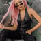 Nibber Black PU Leather Crop Top Sexy Punk Womens Backless Camisole Fashion Summer Tank Top Club We 0