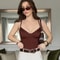 Summer Sexy Corset Tanks Camis Burgundy Slip Top Women Fashion Sleeveless Backless Bra Top 0