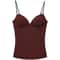 Summer Sexy Corset Tanks Camis Burgundy Slip Top Women Fashion Sleeveless Backless Bra Top 4