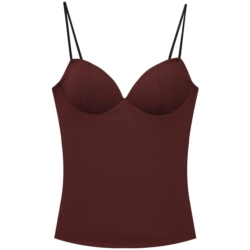 Summer Sexy Corset Tanks Camis Burgundy Slip Top Women Fashion Sleeveless Backless Bra Top 4