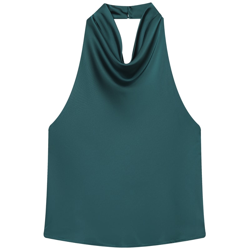 Stylish Women Halter Satin Tank Top Backless Corset Vest Sexy Summer Tops In Yellow Pink Black 3