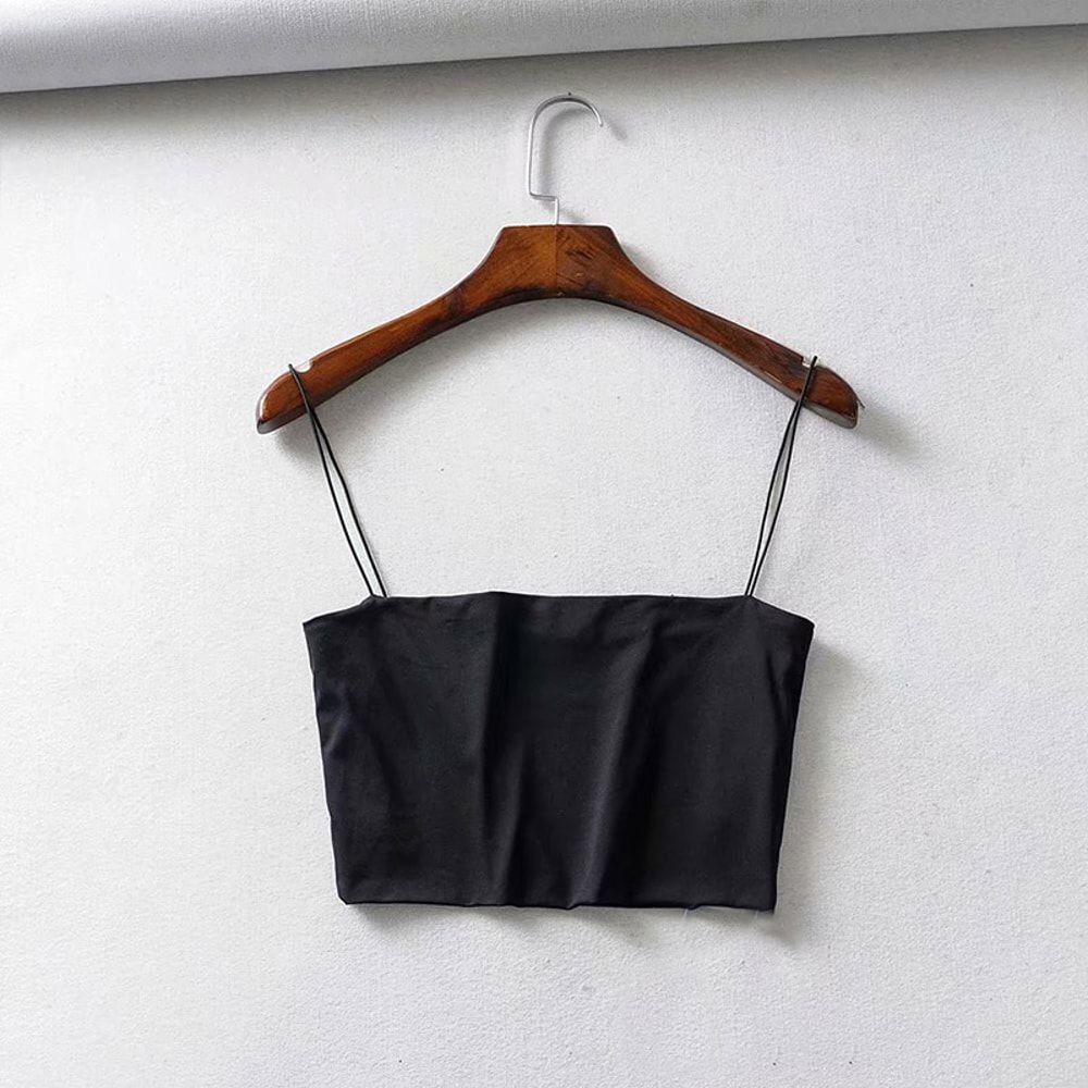 Sexy Elastic Cotton Camis Summer Womens Crop Top Sleeveless Short Tank Top Bar Perfect For Hot Weat 7