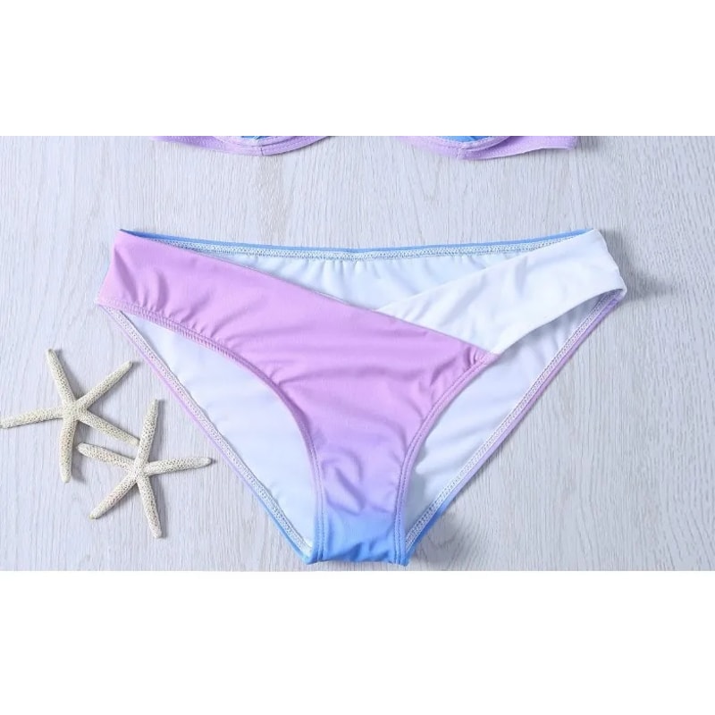 New Arrival Gradient Shell Bikini Swimsuit 4 Styles Womens Fashionable Mermaid Swimwear 3