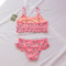 Butterfly Print Kids Bikinis New Falbala Children Bikini Set Summer Swimwear For Baby Girls 1