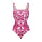 Vintage Pattern Printed One Piece Swimsuit Swimwear Bikini Set For Women 5