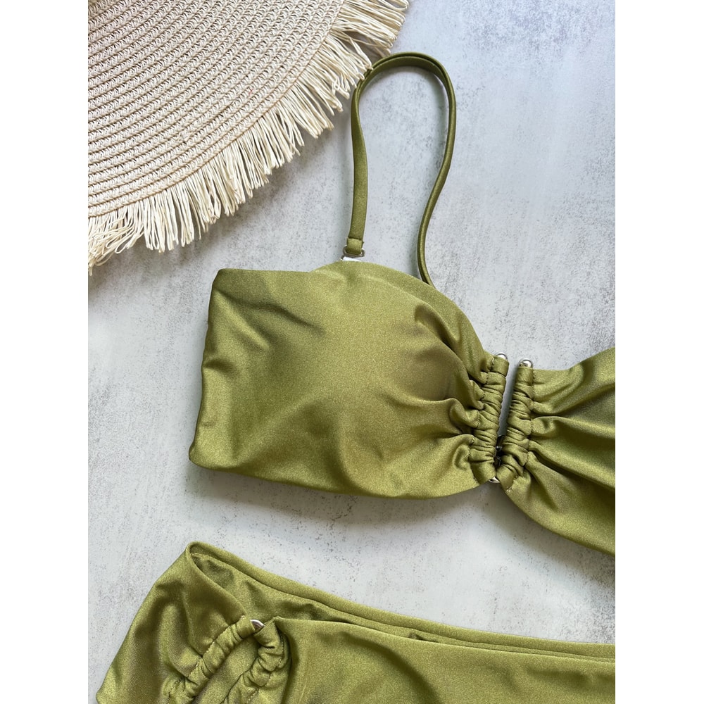 Bandeau Bikini Push Up Women Swimsuits Sexy Brazilian Bikini Set Thong Biquini Swimwear Solid Beach 1