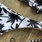 Sexy Black And White Coconut Tree Bikini Set Women Triangle Halter Swimsuit Brazilian Style Bathing 2