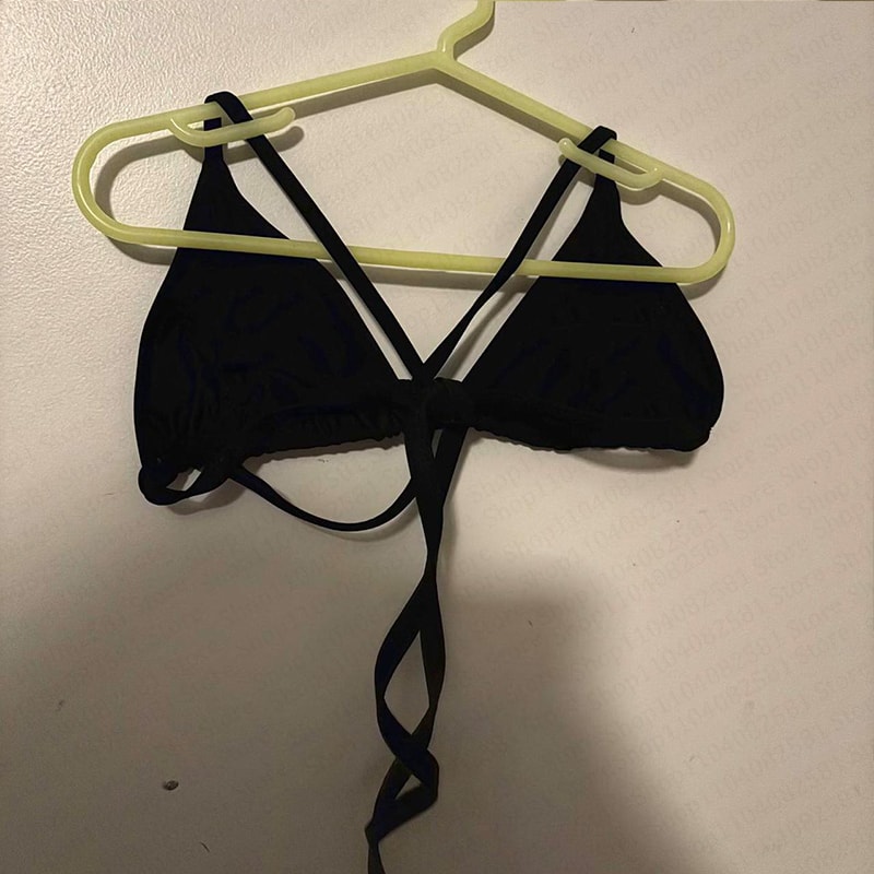 Gothic Fashion Bikini Retro Emo Girl Tie Swimsuit Female Punk Beach Swimsuit Hot Brick Print Grunge 2