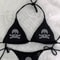 Rhinestones Skull Bikini Set Emo Swimsuit Sexy Print Padded Bra Two Pieces Swimwear Beachwear Bathi 2
