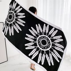 summer beach dress, cotton linen bikini cover-ups sarong wrap scarf, women brazilian swimsuit bathing cover up