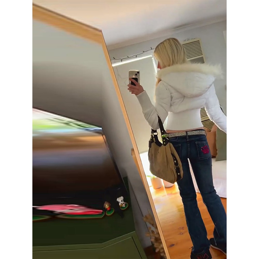 Chic Womens Cotton Coat Withe Faux Fur Hat Full Sleeve Zipper Solid Female Short Coats 2025 Autumn