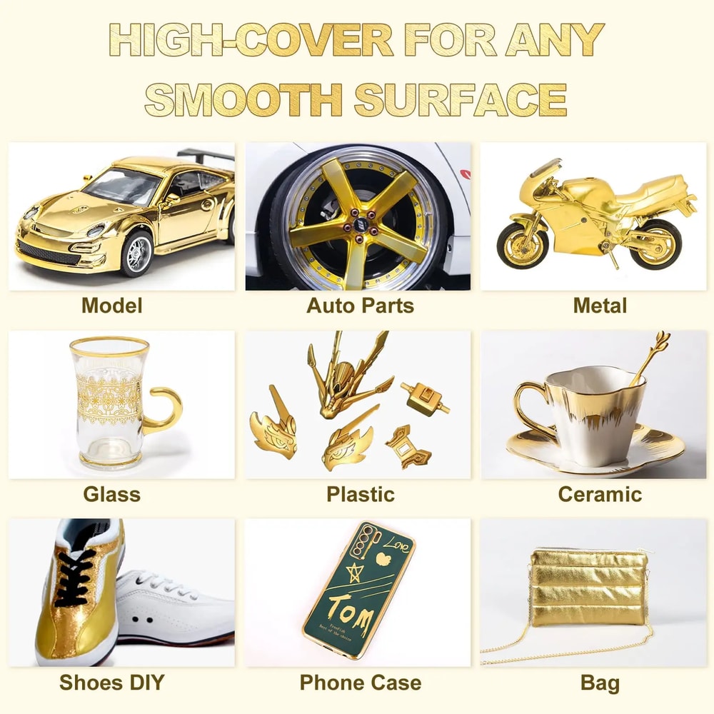 Gold Silver Chrome Mirror Paint Pens Reflective Markers For Art Car Detailing Signatures 4