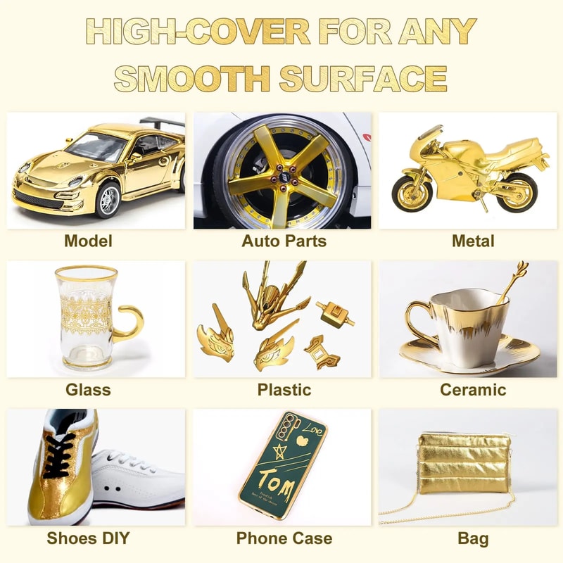 Gold Silver Chrome Mirror Paint Pens Reflective Markers For Art Car Detailing Signatures 4