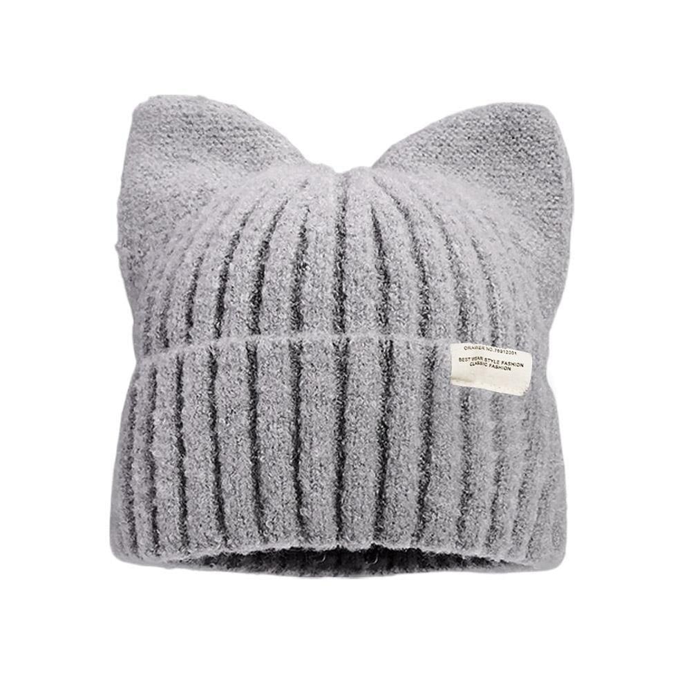 Cute Cat Ears Beanie For Women Winter Warmth And Style Soft Knitted Ear Protection 6