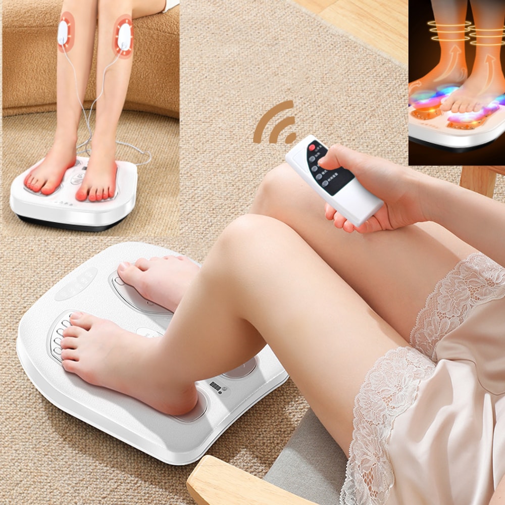 Electric Foot Leg Massager Machine With Remote Control Adjustable Vibration Heat Therapy 6