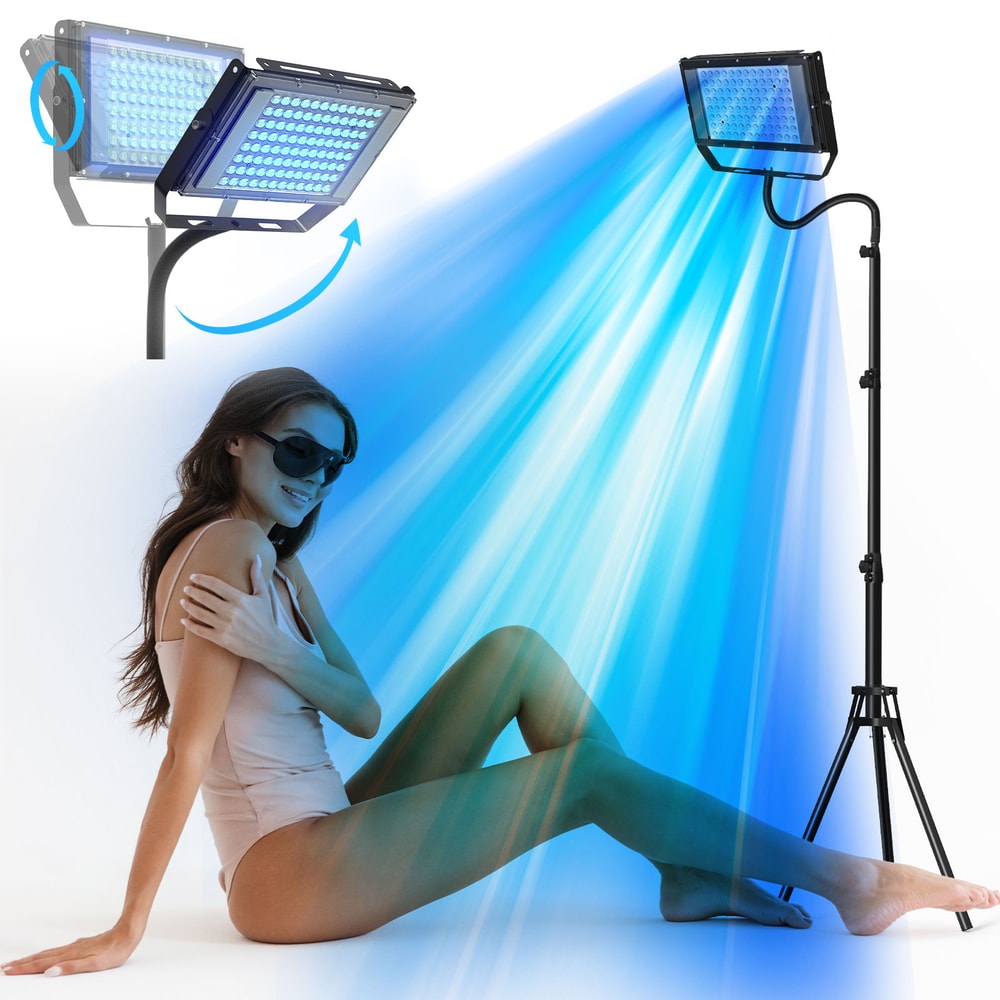 Ultraviolet Tanning Lamp with Adjustable Tripod - Safe Sunless Glow for Skin Care & Tanning