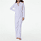 Preppy Monkey Pajama Set For Women Cute Printed Long Sleeve Loungewear Outfit 0