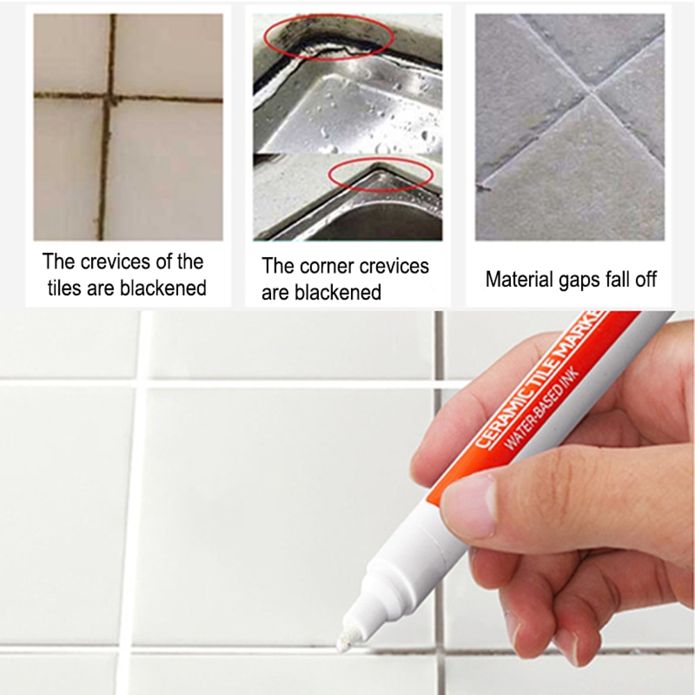 Tile Grout Repair Marker Waterproof Seam Fix Pen For Bathroom Kitchen 3