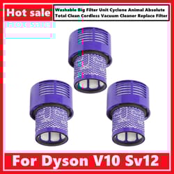 washable hepa filter for dyson v10 & sv12, reusable & eco-friendly