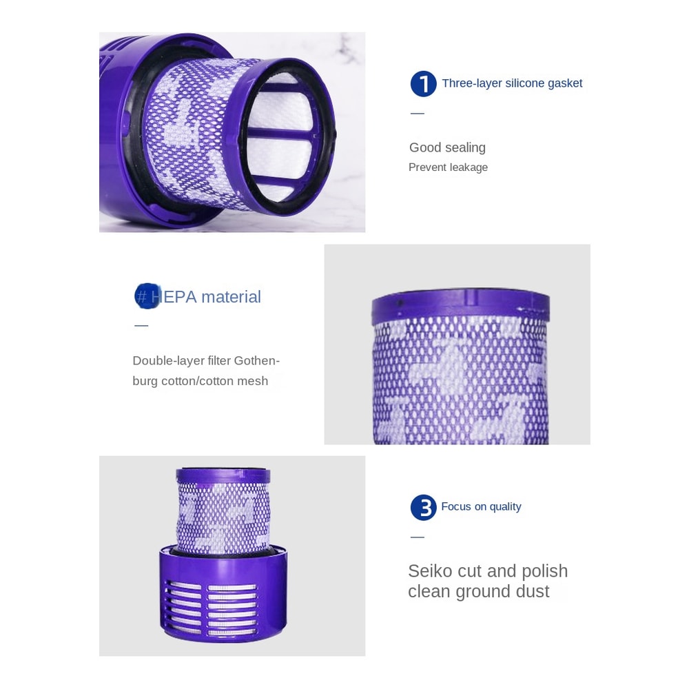Dyson V10 SV12 Compatible HEPA Filter Washable Vacuum Cleaner Replacement 3