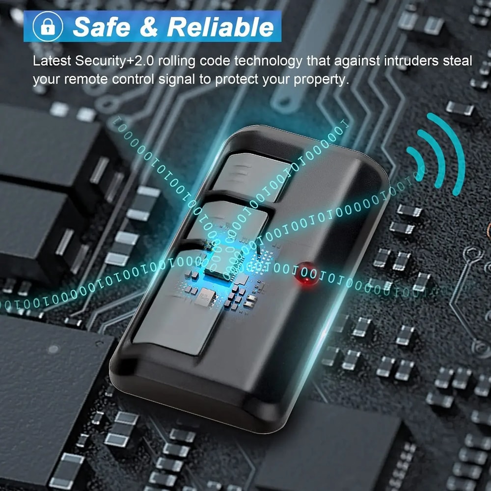 Garage Door Opener Remote 2 Pack for Secure Access, Easy Setup and Backup Use