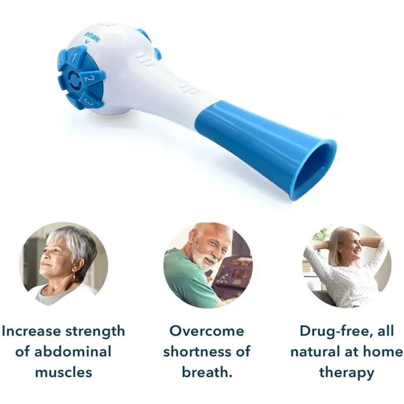 Adjustable Breathing Trainer for Lung Capacity, Endurance & Breath Control