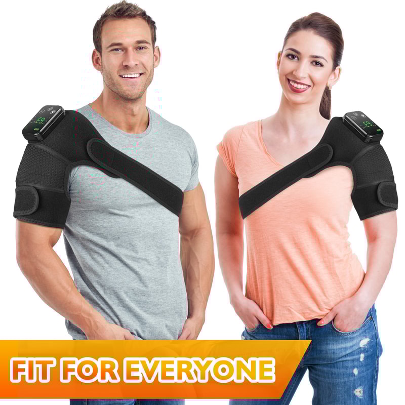 Heating Vibration Shoulder Brace for Pain Relief, Support, and Recovery