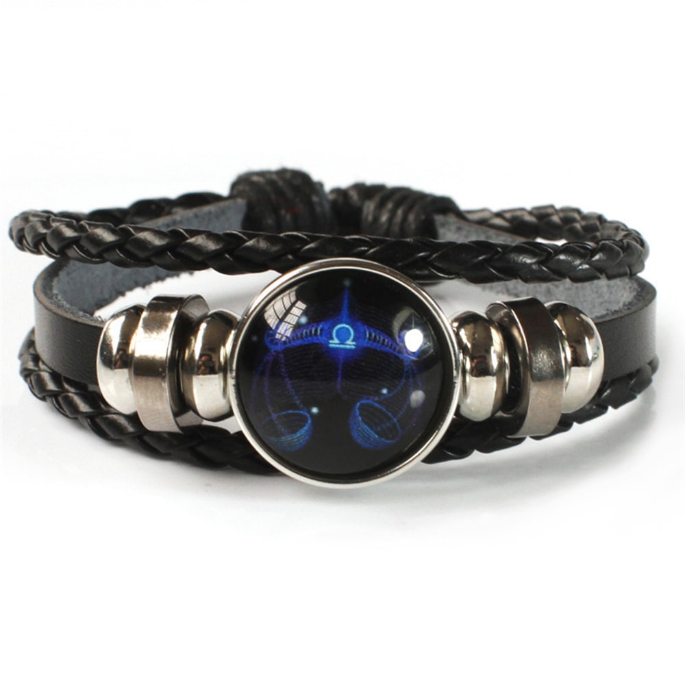 Zodiac Sign Glow Leather Bracelet For Astrology Style And Meaningful Gifting 7