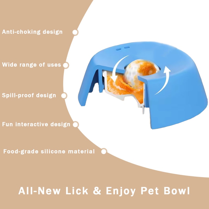 Dog Lick Bowl Slow Feeder for Calm Mealtime, Anxiety Relief, and Healthy Eating