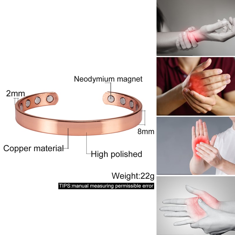 Men Handmade Pure Copper Magnetic Bracelet 1