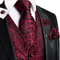 Silk Jacquard Vest And Tie Accessory Set For Men Formalwear 9