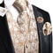 Silk Jacquard Vest And Tie Accessory Set For Men Formalwear 25