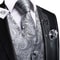 Silk Jacquard Vest And Tie Accessory Set For Men Formalwear 22