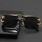 Golden Edge Frameless Sunglasses with Anti-Glare UV Protection for Men & Women