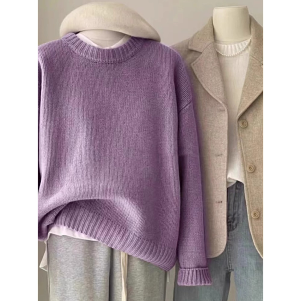 Women's 100% Cashmere Crewneck Sweater Soft Lightweight Luxury Knit