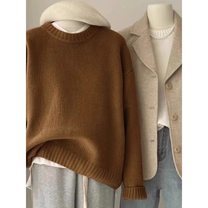 Women's 100% Cashmere Crewneck Sweater Soft Lightweight Luxury Knit