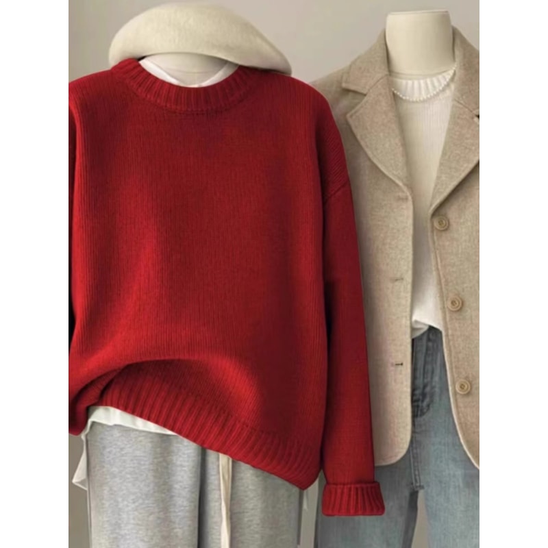 Women's 100% Cashmere Crewneck Sweater Soft Lightweight Luxury Knit