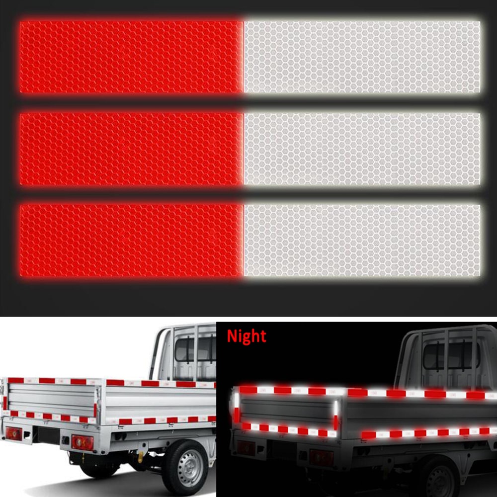 DOT C2 Reflective Tape 2 x 150 Roll for Trailers Trucks Red White Conspicuity Tape