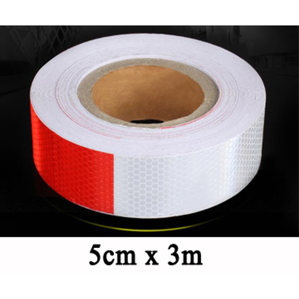 DOT C2 Reflective Tape 2 x 150 Roll for Trailers Trucks Red White Conspicuity Tape