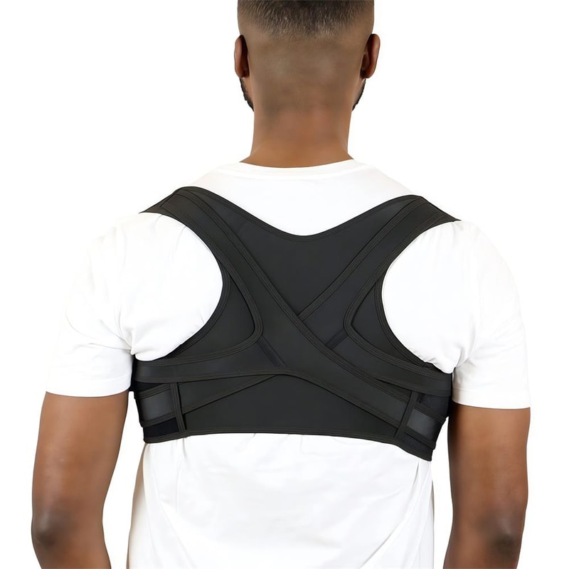 Breathable Posture Corrector Back Support Brace for Adjustable Upper Back Alignment