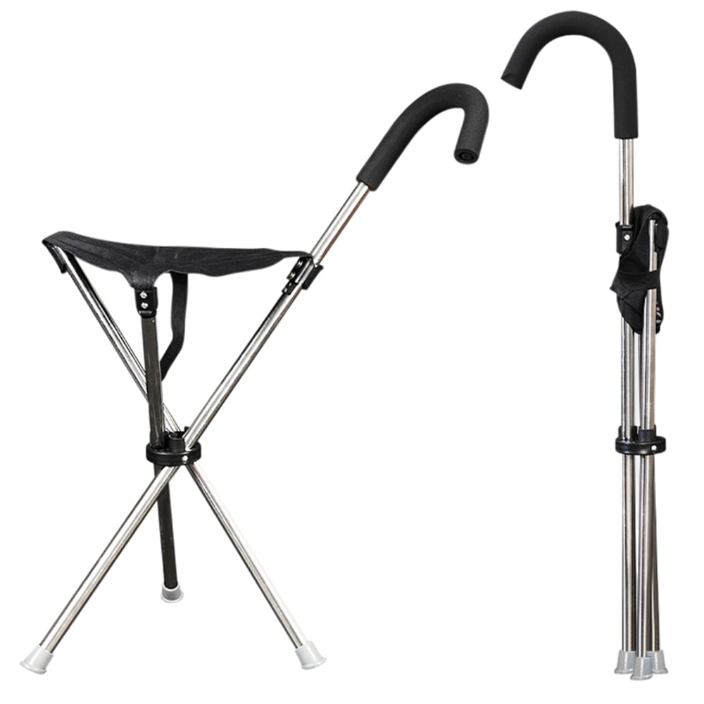 Lightweight Folding Cane with Seat for Seniors, Travel & Everyday Support