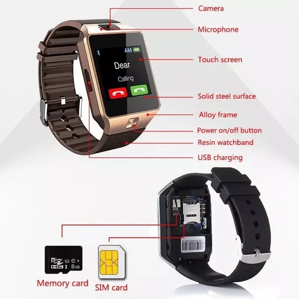 Bluetooth Smart Watch With Camera For Android And IPhone 3