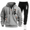 Two Sets Of 2025 New Fashionable Mens Sportswear A Zippered Hooded Sweatshirt And Sweatpants For Ca 1