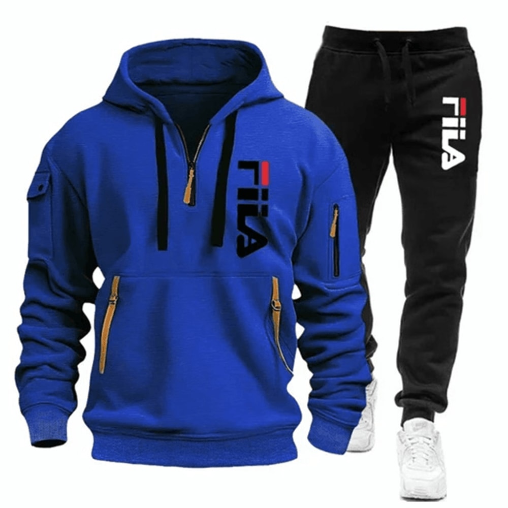 Two Sets Of 2025 New Fashionable Mens Sportswear A Zippered Hooded Sweatshirt And Sweatpants For Ca 5