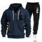 Two Sets Of 2025 New Fashionable Mens Sportswear A Zippered Hooded Sweatshirt And Sweatpants For Ca 6