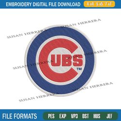 chicago cubs logo embroidery png