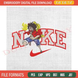 nike monkey d luffy embroidery design